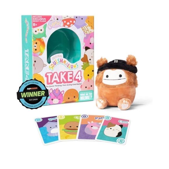 Take4 Original Squishmallows Card Game With 4.5” Squishmallow - Picture 1 of 8